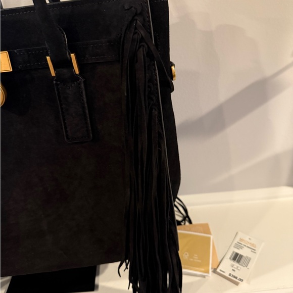 NWT MICHAEL Michael Kors' Hamilton Moderne satchel is crafted of suede - Picture 3 of 8